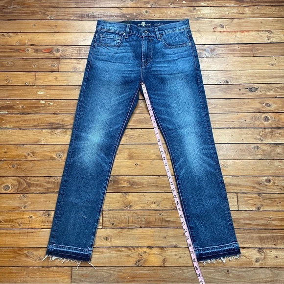 7 for all Mankind Paxtyn skinny mens jeans size 31 blue stretchy denim - Picture 9 of 12